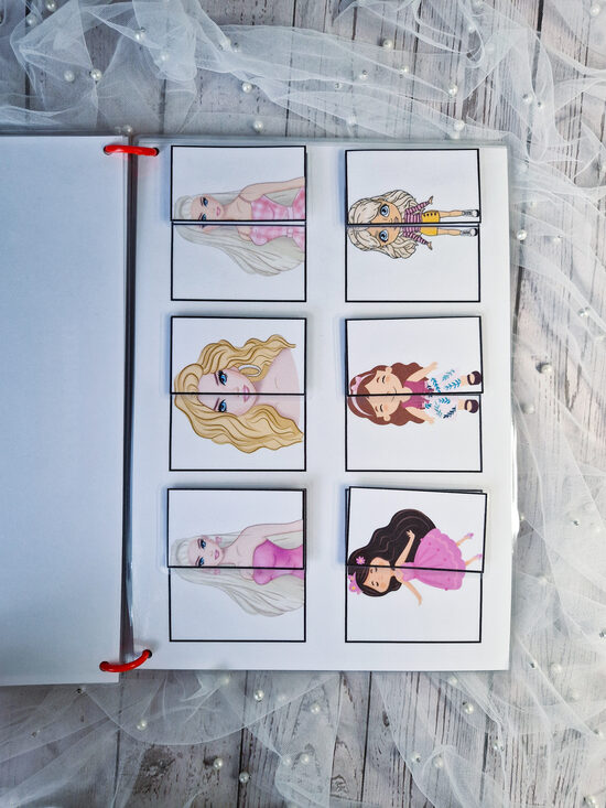 Lipekļu spēles - puzle bārbija