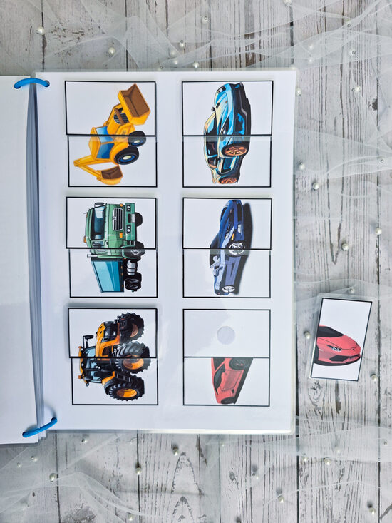 Lipekļu spēles - auto puzle