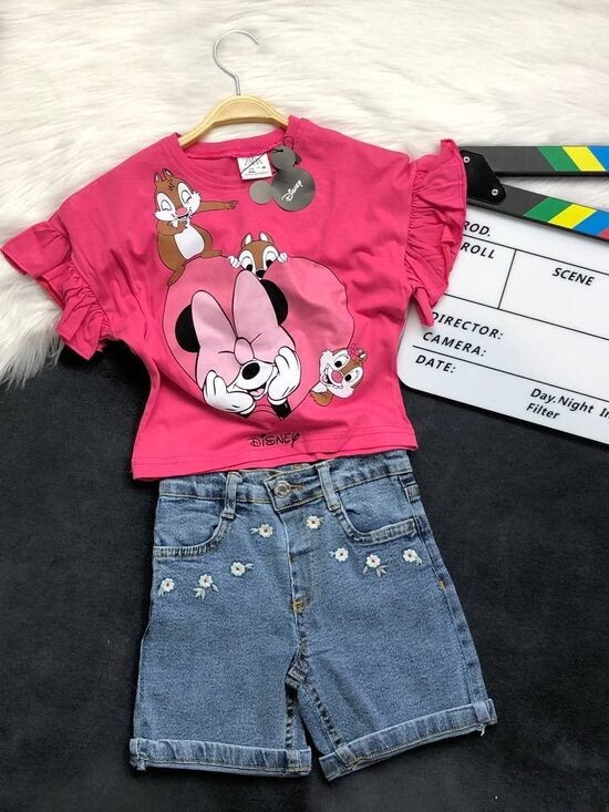 Komplekts ar džinsa šortiem