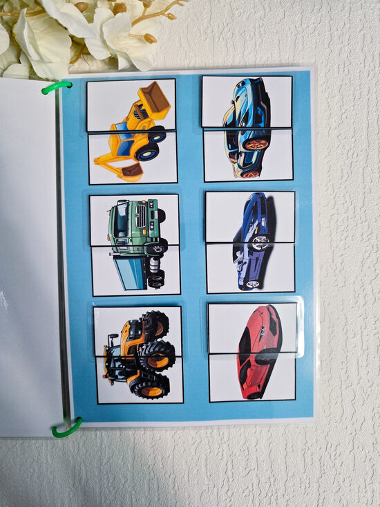 Lipekļu spēles - auto puzle