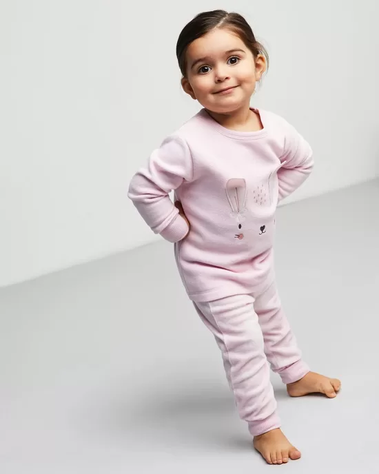 Flīsa pidžama rozā 98-104