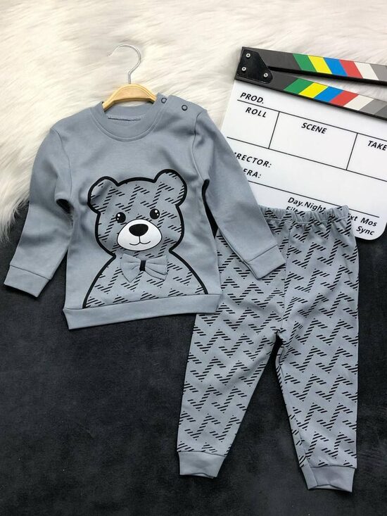 Komplekts lācis - pelēks